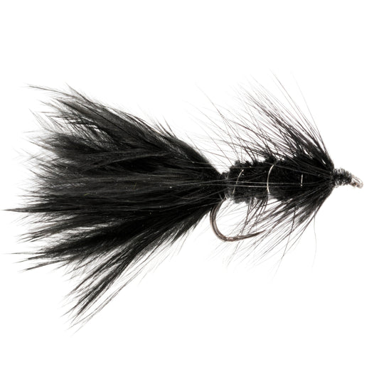 Woolly Bugger Streamer Black Barbless Size 12