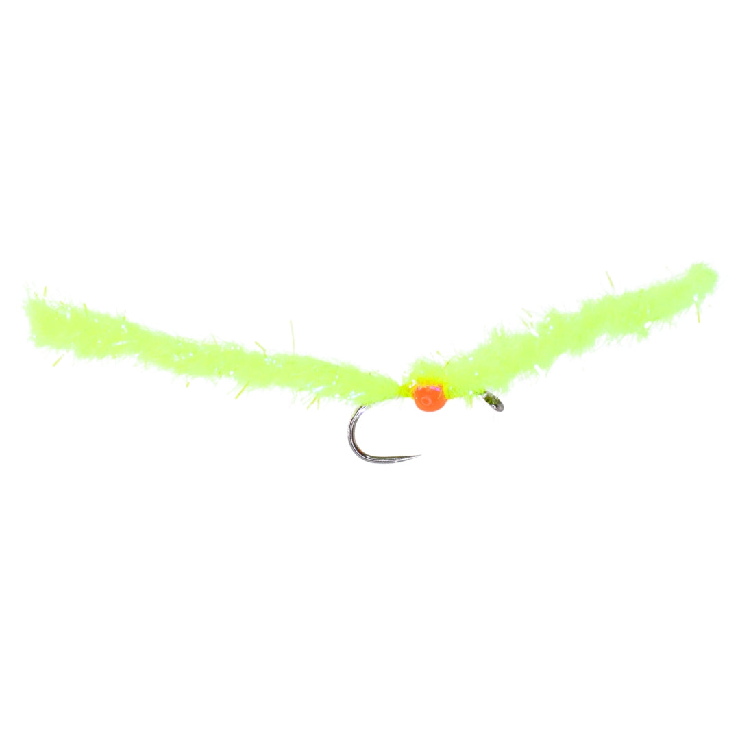 Eggstatic Worm Atomic Yellow Barbless Size 10