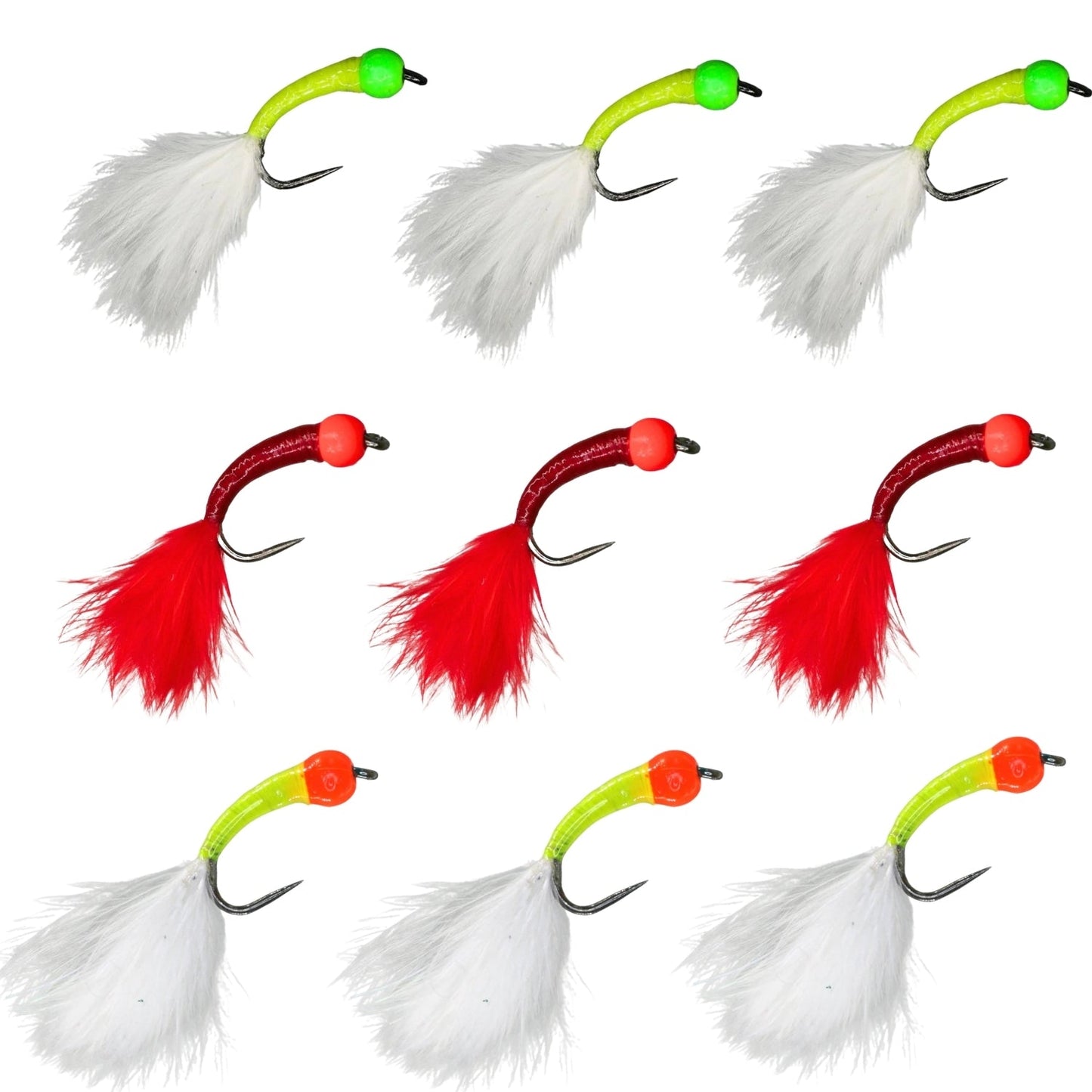 Puddle Buzz Barbless Quick Buy (3 of Each Colour 9 Flies)