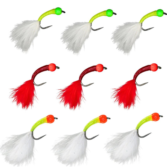 Puddle Buzz Barbless Quick Buy (3 of Each Colour 9 Flies)
