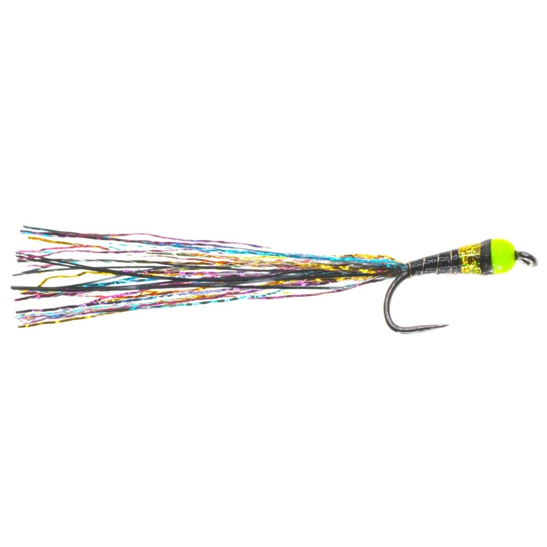 Barbless Tungsten Stalker -  Black & Green Size 10