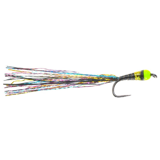 Barbless Tungsten Stalker -  Black & Green Size 10