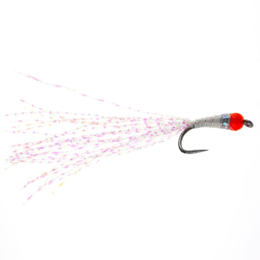 Barbless Tungsten Stalker -  Silver & Pearl Size 10